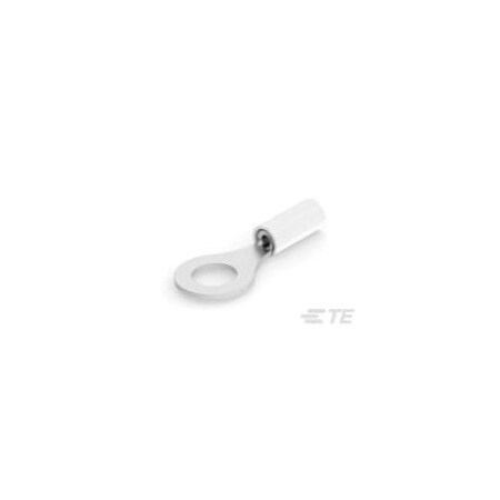 Te Connectivity Ring Terminal, M6 Stud Size, 22 AWG, PVF2 Insulated, Bare 53410-1